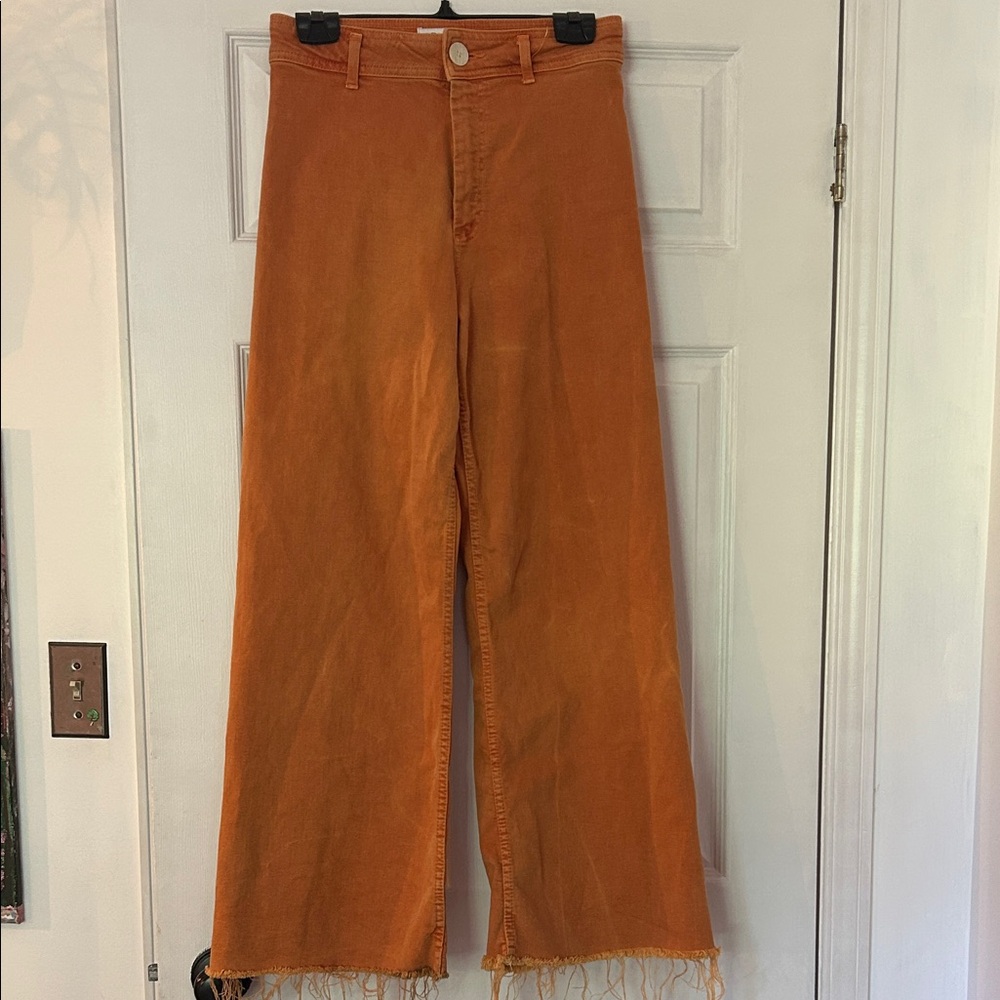Zara Orange Wide Leg Jeans